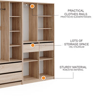 Vicco Armadio Sonoma 100 x 200 cm Set di 2