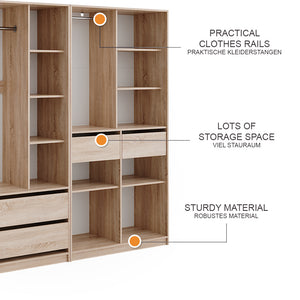 Vicco Armadio Sonoma 100 x 200 cm Set di 2