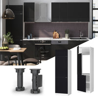 Vicco Armadio frigorifero Nero a righe 60 cm