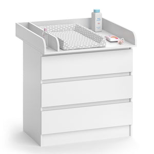 Vicco Fasciatoio Bianco 80 x 85.4 cm con 3 cassetti