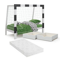 Vitalispa Letto per bambini Bianco 178 x 142.5 cm con cassetto e materasso