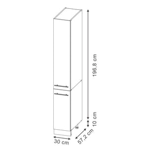 Vicco Mobile da farmacia Nero a righe 30 cm