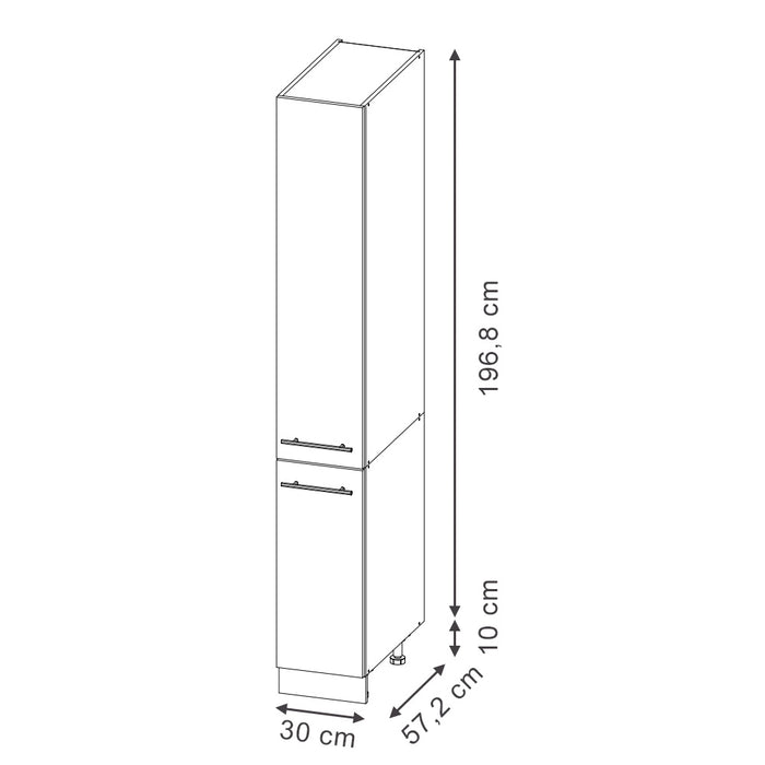 Vicco Mobile da farmacia Nero a righe 30 cm