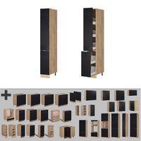 Vicco Mobile da farmacia Nero a righe 30 cm