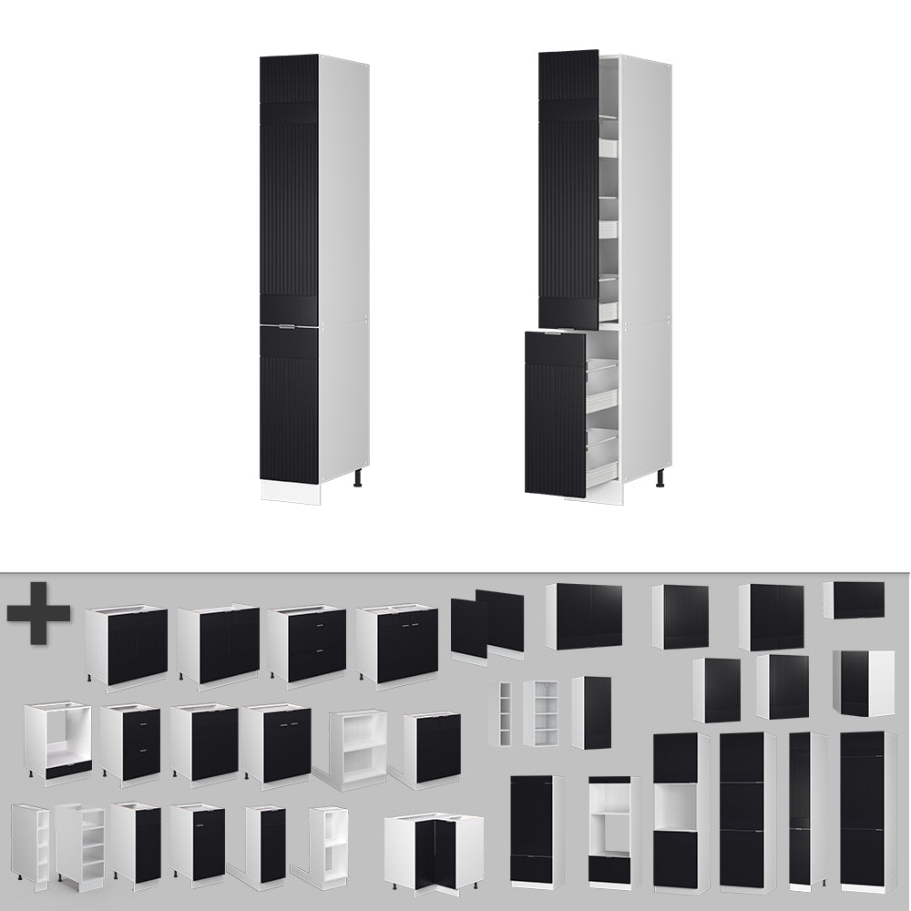 Vicco Mobile alto da farmacia Nero a righe 30 cm