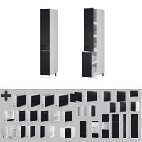 Vicco Mobile alto da farmacia Nero a righe 30 cm