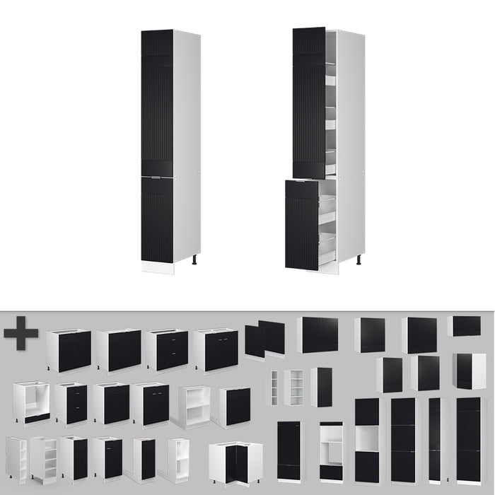 Vicco Mobile alto da farmacia Nero a righe 30 cm