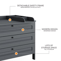 Vitalispa Fasciatoio Grigio 133 x 98.4 cm con 3 cassetti