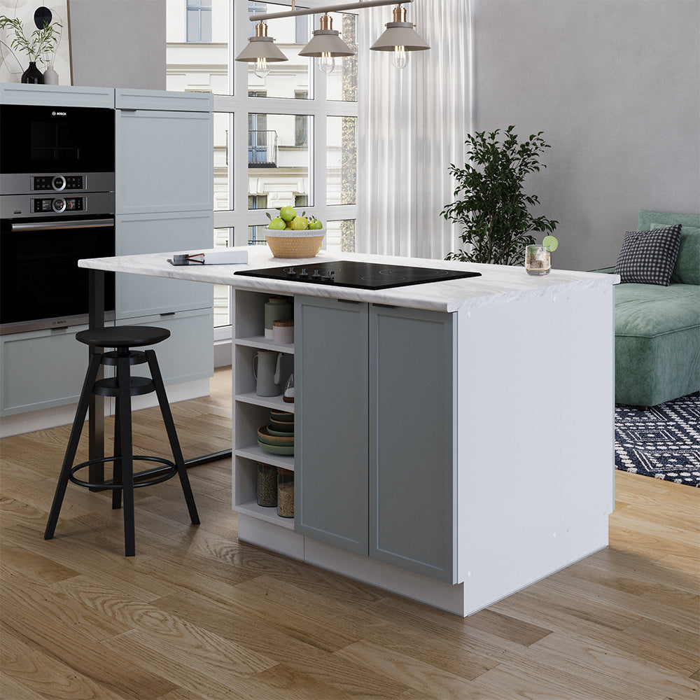 Vicco Isola cucina Blu-grigio chiaro 90 cm senza piano di lavoro