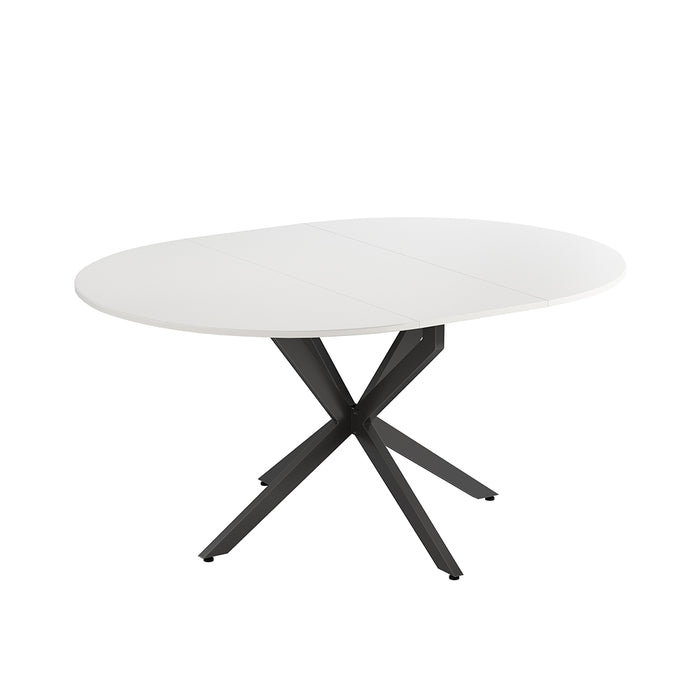 Vicco tavolo da pranzo allungabile Bianco/nero 120 x 76.5 cm Estensibile