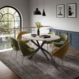 Vicco tavolo da pranzo allungabile Bianco/nero 120 x 76.5 cm Estensibile