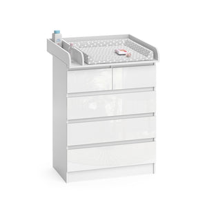 Vicco Fasciatoio Bianco 80 x 110.2 cm con 5 cassetti