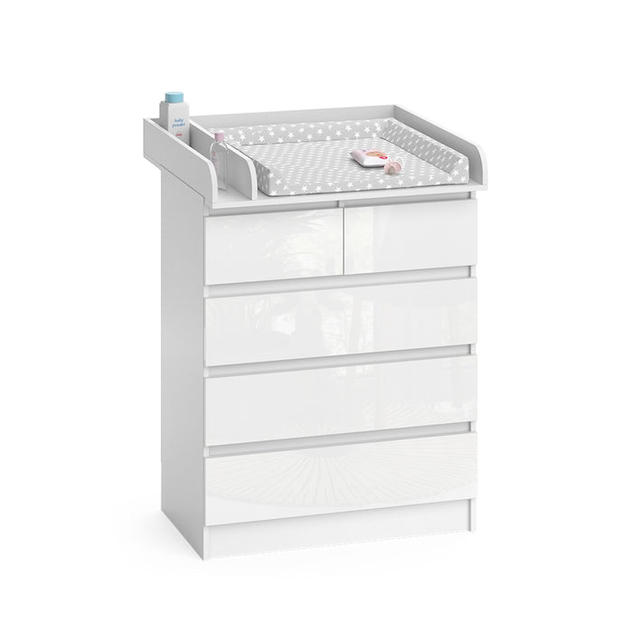 Vicco Fasciatoio Bianco 80 x 110.2 cm con 5 cassetti