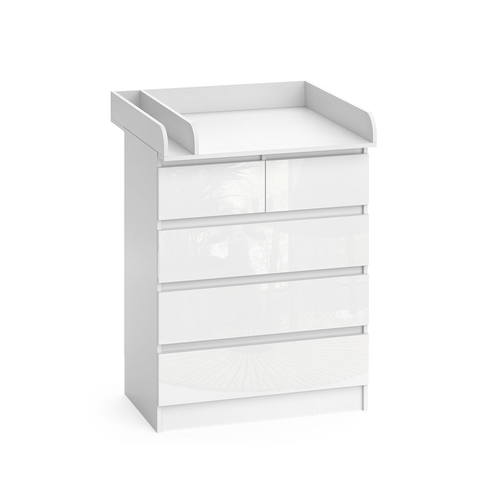 Vicco Fasciatoio Bianco 80 x 110.2 cm con 5 cassetti