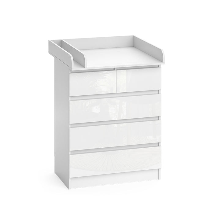 Vicco Fasciatoio Bianco 80 x 110.2 cm con 5 cassetti