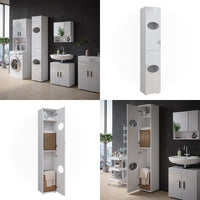 Vicco Armadio per la biancheria Bianco 32 x 192 cm