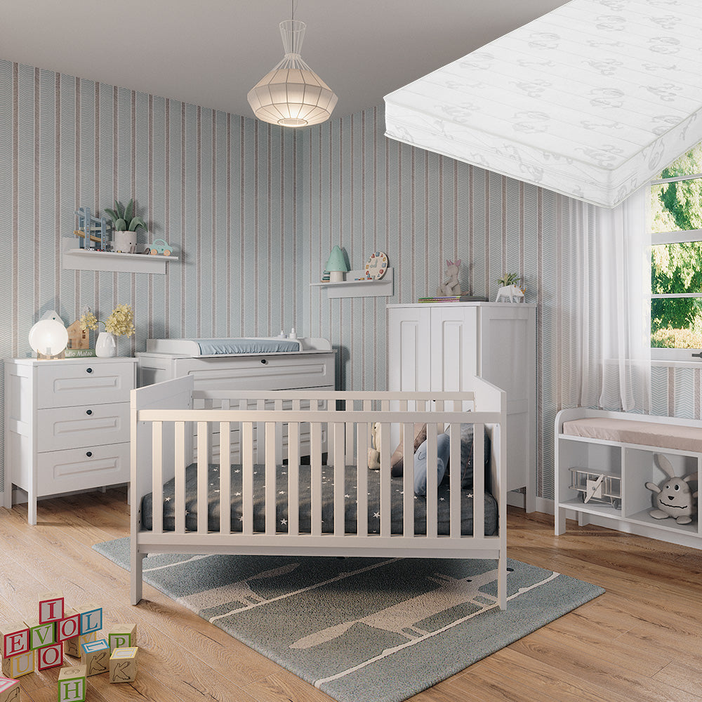 Vitalispa Culla Bianco 144.4 x 83 cm con materasso