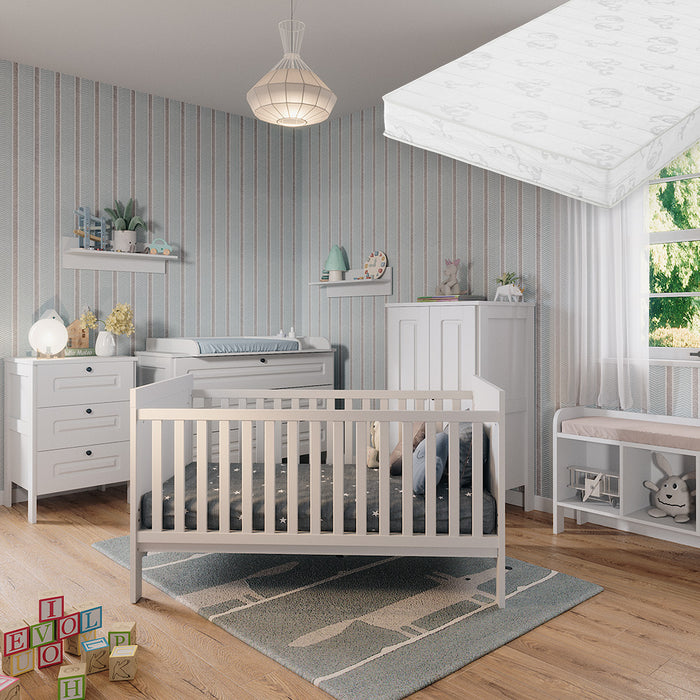 Vitalispa Culla Bianco 144.4 x 83 cm con materasso