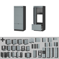 Vicco Set mobili bagno Blu-grigio chiaro 60 cm