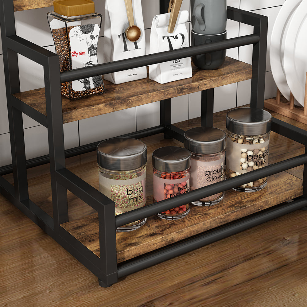 Vicco Scaffale da cucina Rovere rustico 33 x 34 cm con 3 scomparti aperti