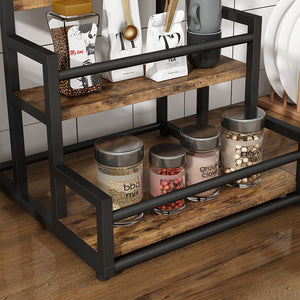 Vicco Scaffale da cucina Rovere rustico 33 x 34 cm con 3 scomparti aperti