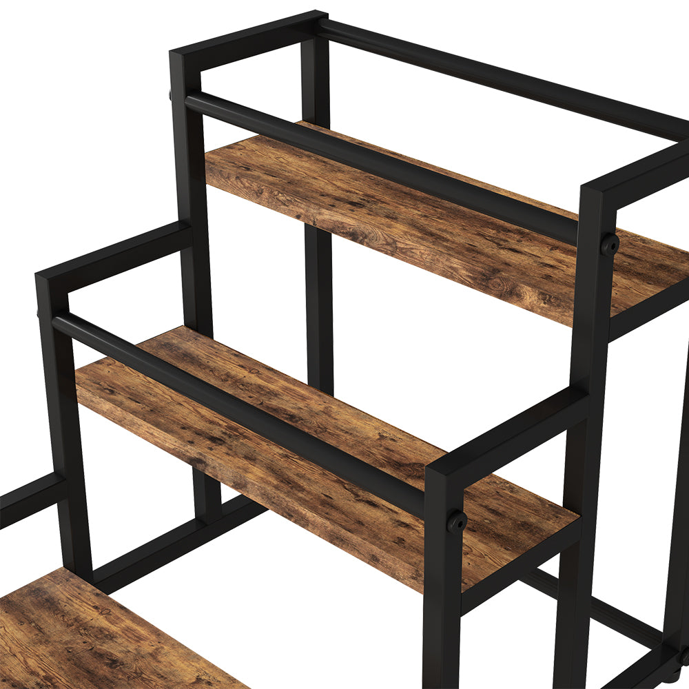 Vicco Scaffale da cucina Rovere rustico 33 x 34 cm con 3 scomparti aperti