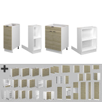 Vicco Isola cucina Pannello in quercia 90 cm con cassetto, senza piano di lavoro