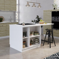 Vicco Isola cucina Pannello in quercia 90 cm con cassetto, senza piano di lavoro