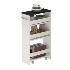 Vicco Scaffalatura mobile Bianco/antracite 20 x 84.4 cm