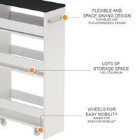 Vicco Scaffalatura mobile Bianco/antracite 20 x 84.4 cm
