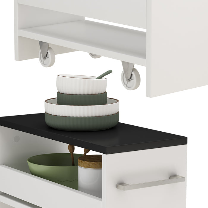 Vicco Scaffalatura mobile Bianco/antracite 20 x 84.4 cm