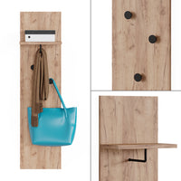 Vicco Appendiabiti a parete Quercia dorata 36 x 135 cm