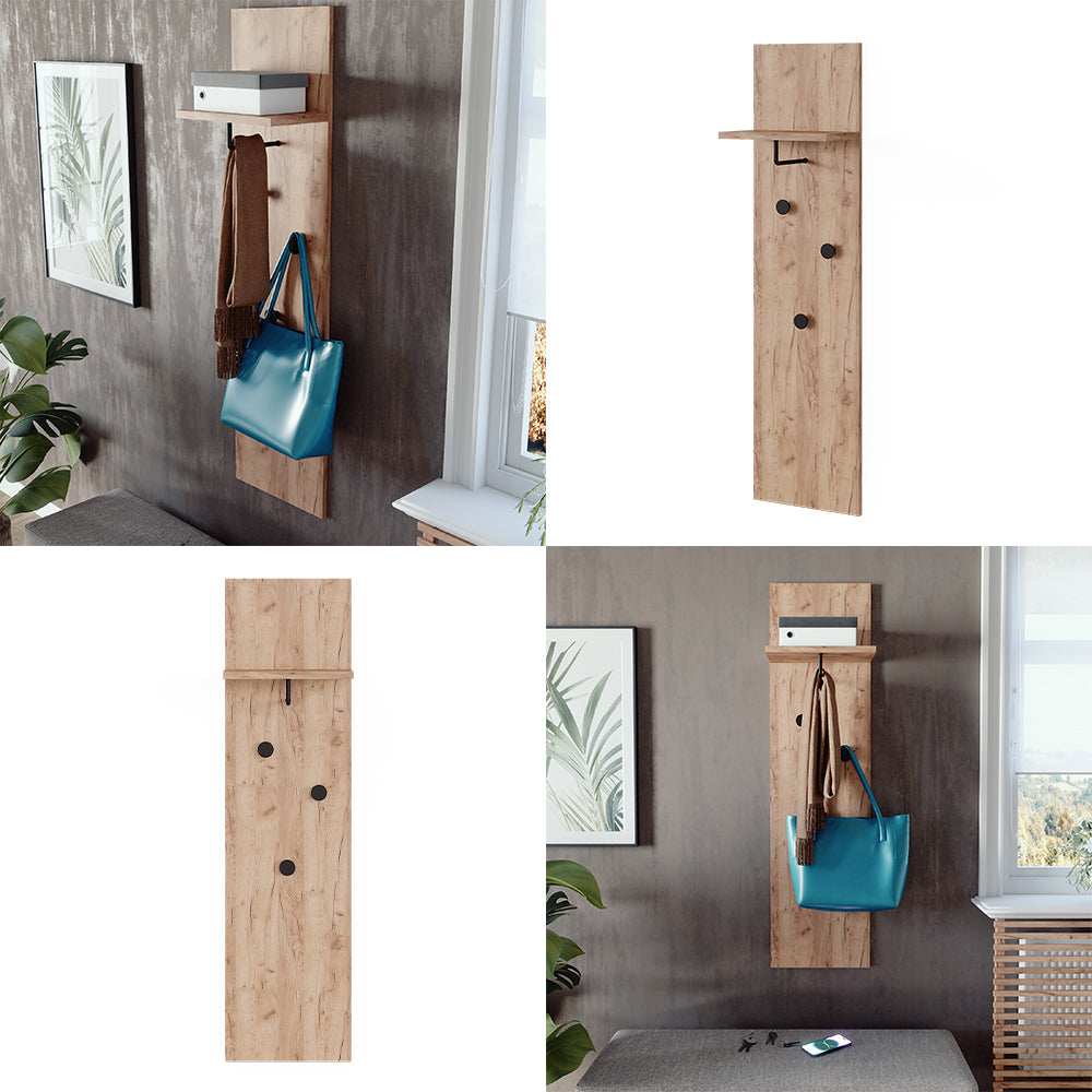 Vicco Appendiabiti a parete Quercia dorata 36 x 135 cm