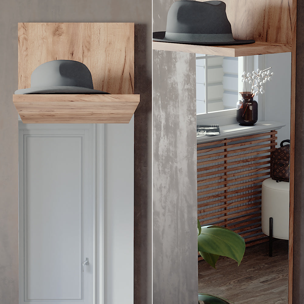 Vicco Appendiabiti da parete Quercia dorata 36 x 135 cm con specchio