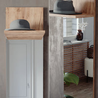 Vicco Appendiabiti da parete Quercia dorata 36 x 135 cm con specchio