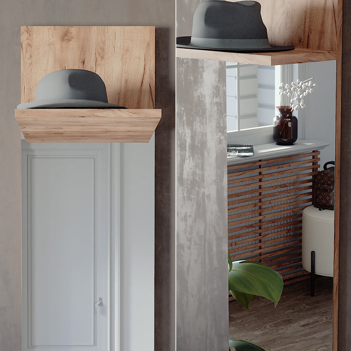 Vicco Appendiabiti da parete Quercia dorata 36 x 135 cm con specchio