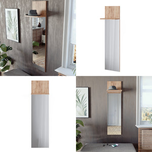 Vicco Appendiabiti da parete Quercia dorata 36 x 135 cm con specchio