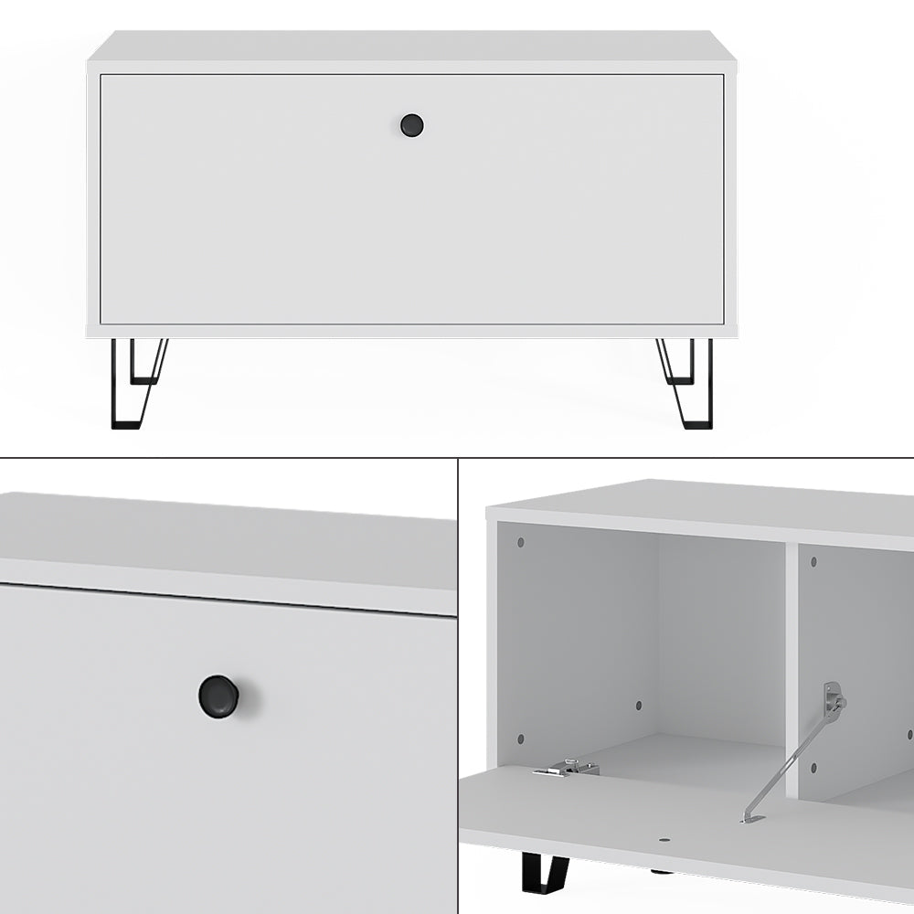 Vicco Panca per scarpe Bianco 80 x 46 cm