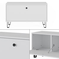 Vicco Panca per scarpe Bianco 80 x 46 cm