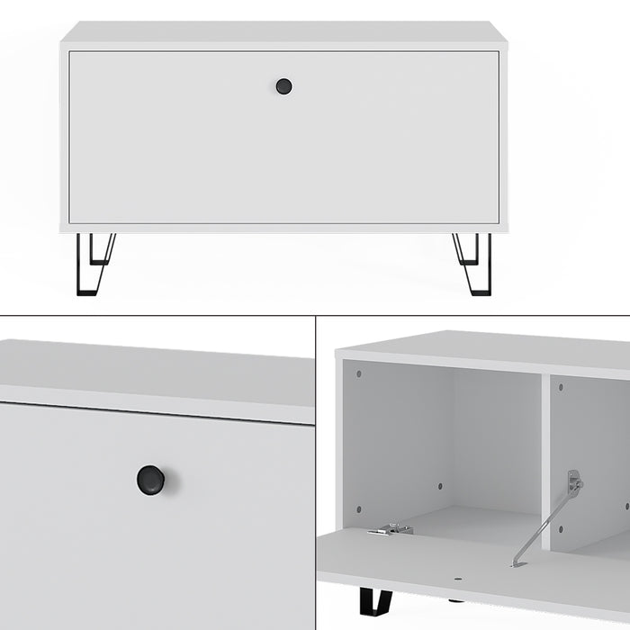 Vicco Panca per scarpe Bianco 80 x 46 cm