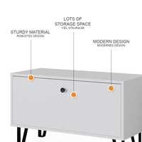 Vicco Panca per scarpe Bianco 80 x 46 cm