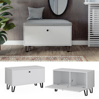 Vicco Panca per scarpe Bianco 80 x 46 cm