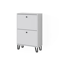 Vicco Scarpiera Bianco 60 x 92 cm con 2 cassetti incernierati