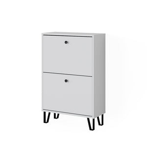 Vicco Scarpiera Bianco 60 x 92 cm con 2 cassetti incernierati