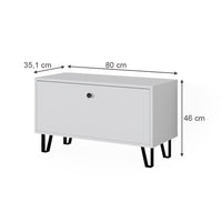 Vicco Panca per scarpe Bianco 80 x 46 cm