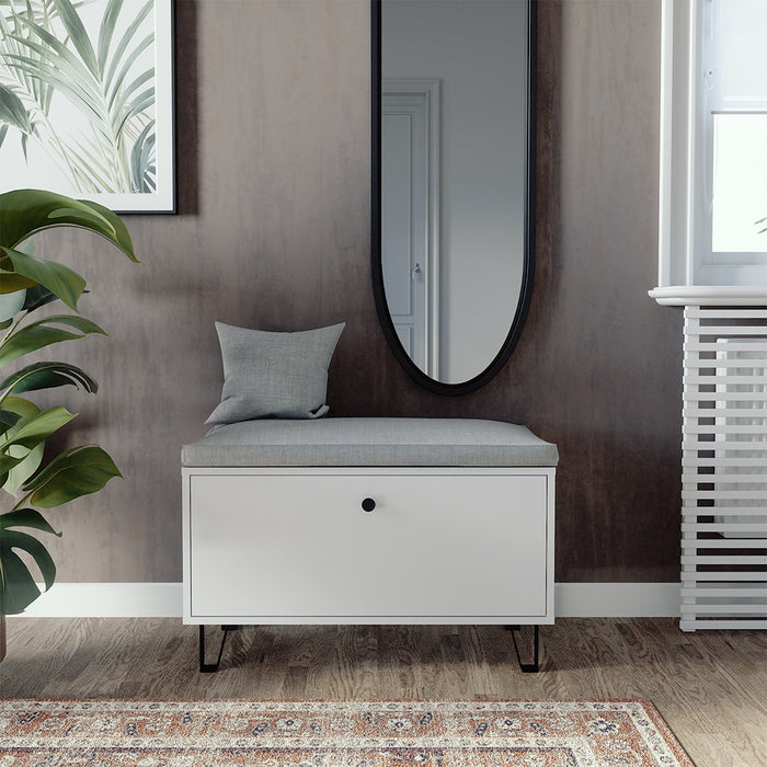 Vicco Panca per scarpe Bianco 80 x 46 cm