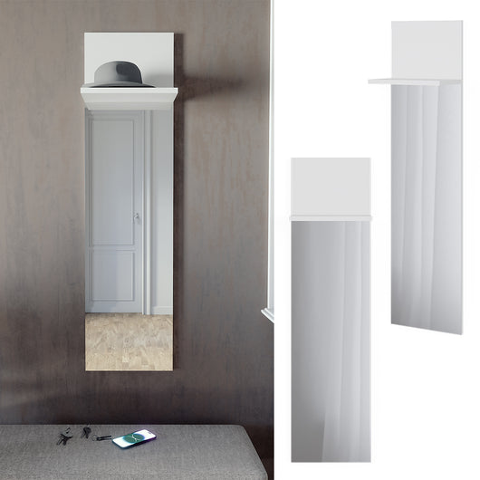Vicco Appendiabiti da parete Bianco 36 x 135 cm con specchio