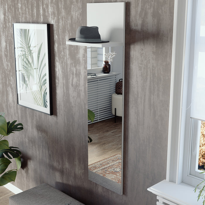 Vicco Appendiabiti da parete Bianco 36 x 135 cm con specchio