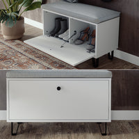 Vicco Panca per scarpe Bianco 80 x 46 cm