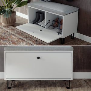 Vicco Panca per scarpe Bianco 80 x 46 cm